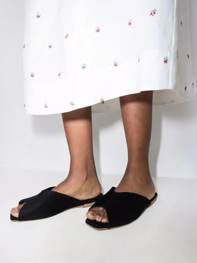 Open-Toe Wool Slippers - Image 3