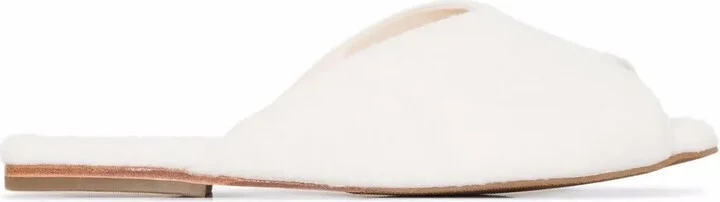 Open-Toe Wool Slippers