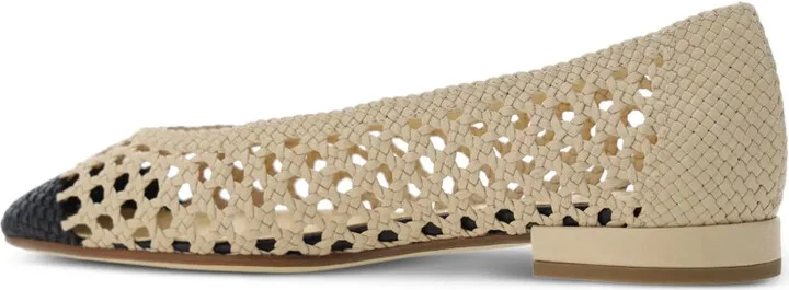 Open-Weave Leather Ballerina Flats - Image 3