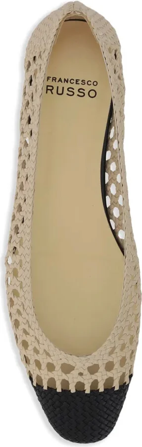 Open-Weave Leather Ballerina Flats - Image 4