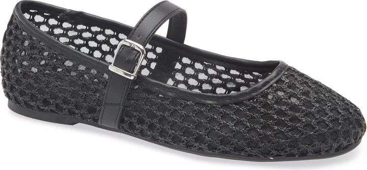 Open Weave Mary Jane Flat