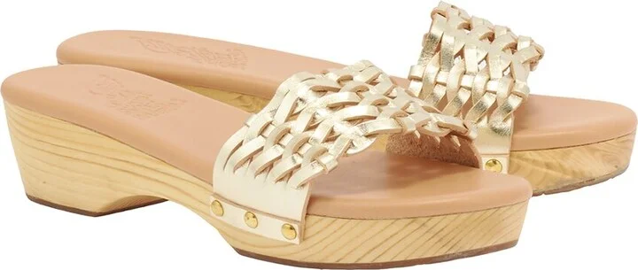 Open Woven Leather Clog