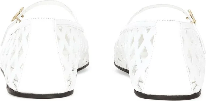 Openwork Leather Ballet Flats - Image 3