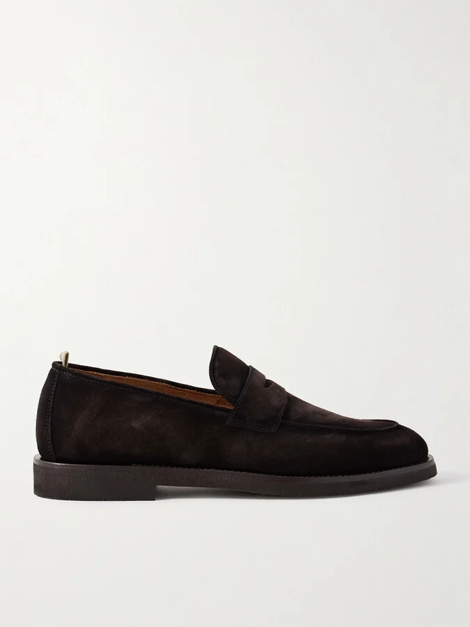 Opera 001 Suede Penny Loafers