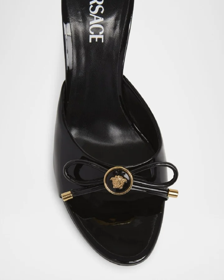 Opera Bow Ballet Mules in Patent Leather - Image 3