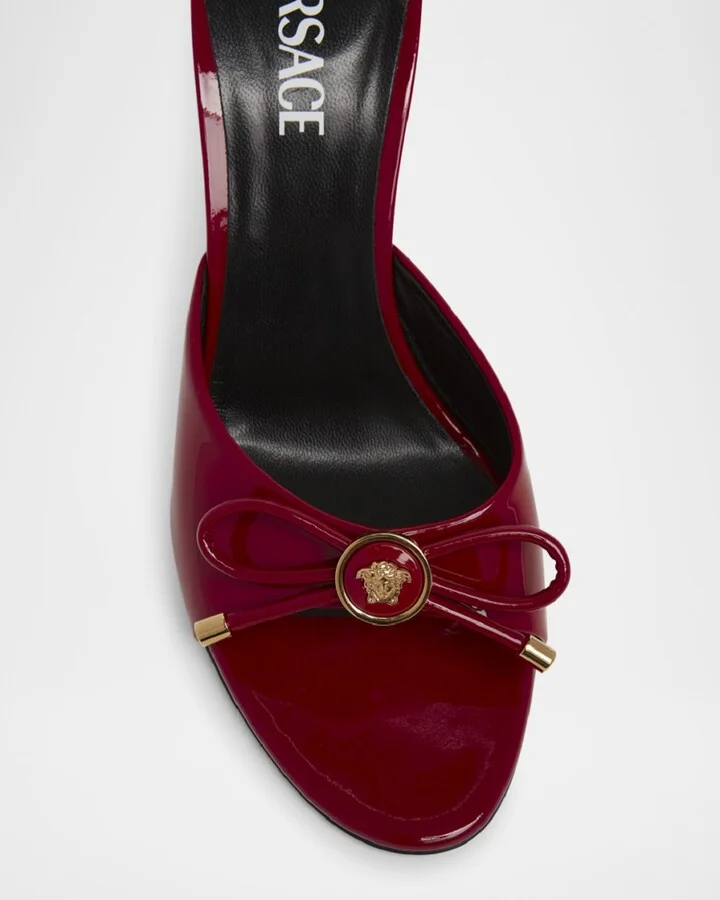 Opera Bow Ballet Mules in Patent Leather - Image 11