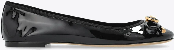 Opera Bow Patent Ballet Flats