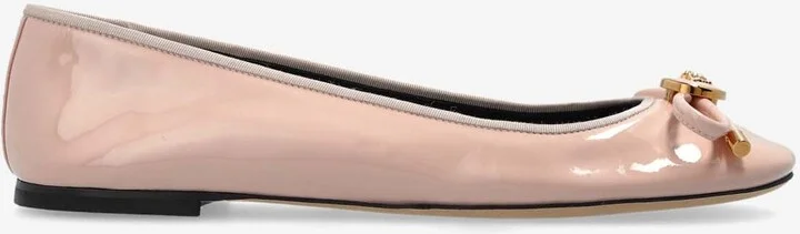 Opera Bow Patent Leather Ballet Flats