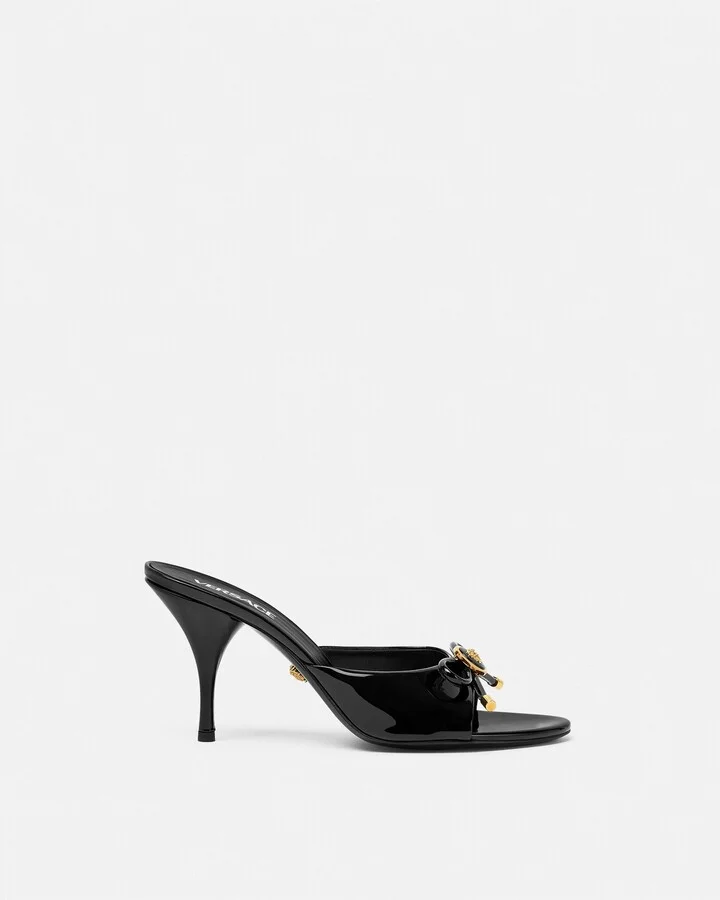 Opera Bow Patent Mules 85 mm