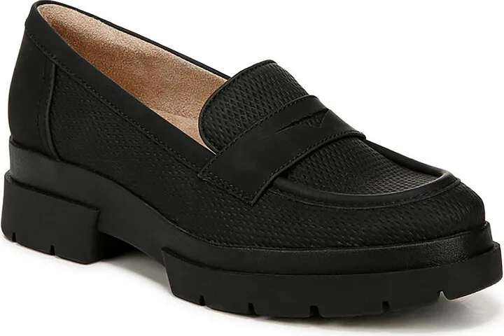 Ophelia Womens Faux Leather Penny Loafers