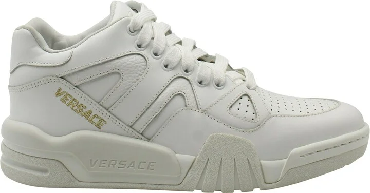 Ophion Paneled Sneakers in White Leather