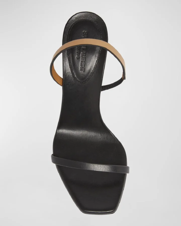 Opyum Bicolor YSL-Heel Slide Sandals - Image 6