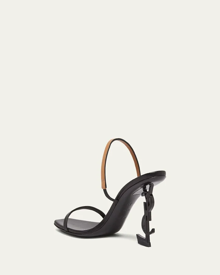 Opyum Bicolor YSL-Heel Slide Sandals - Image 2