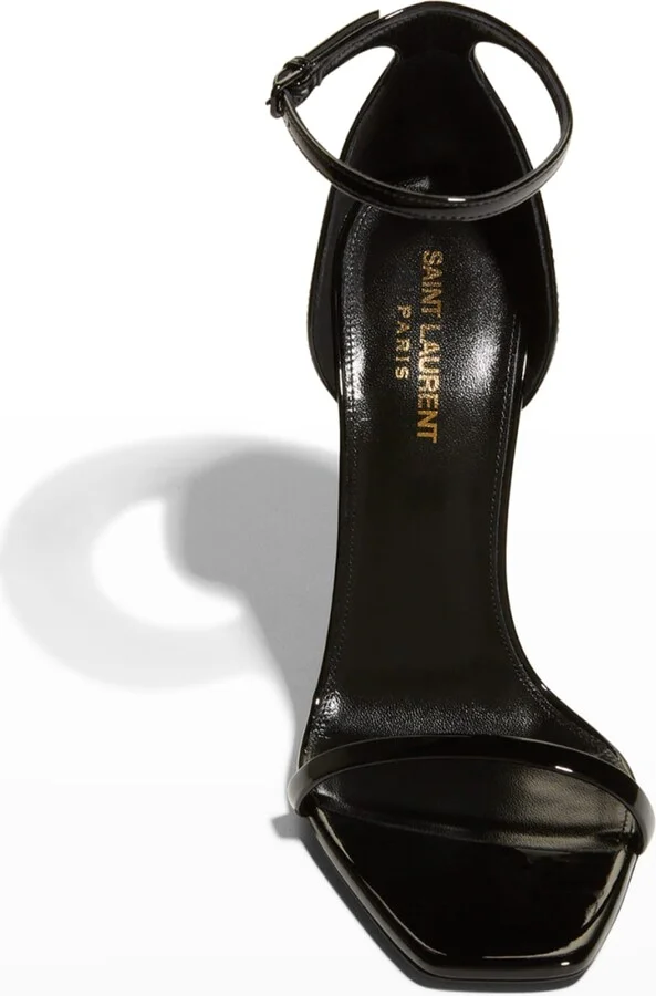 Opyum YSL Logo-Heel Sandals with Black Hardware - Image 3