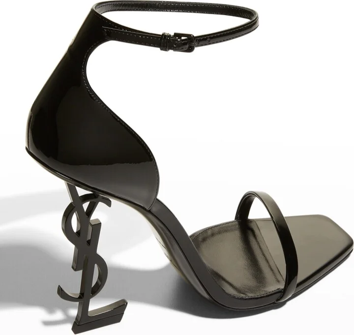 Opyum YSL Logo-Heel Sandals with Black Hardware - Image 10