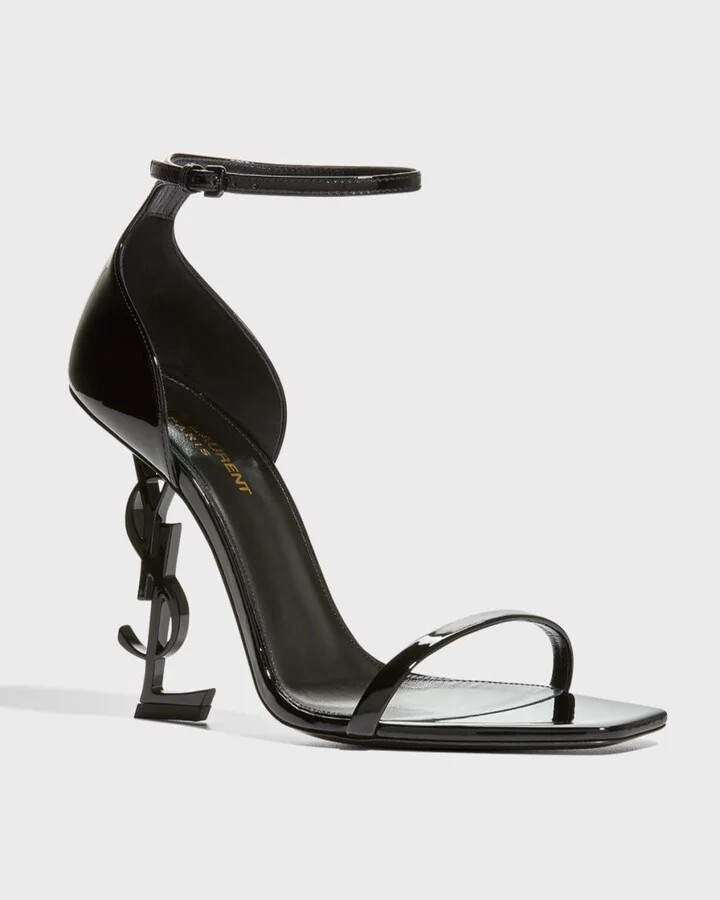 Opyum YSL Logo-Heel Sandals with Black Hardware - Image 11