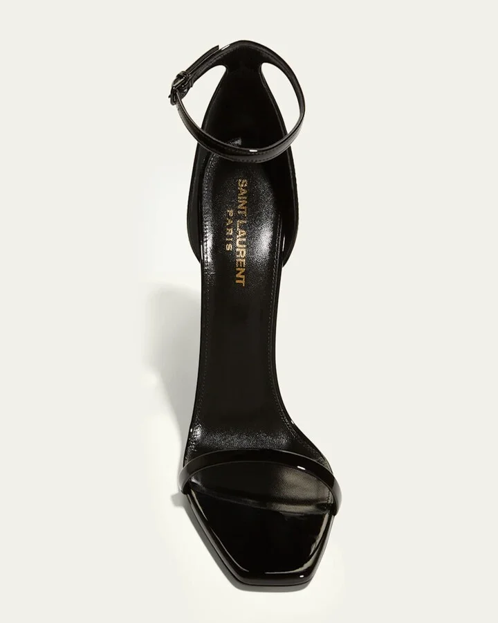 Opyum YSL Logo-Heel Sandals with Black Hardware - Image 3