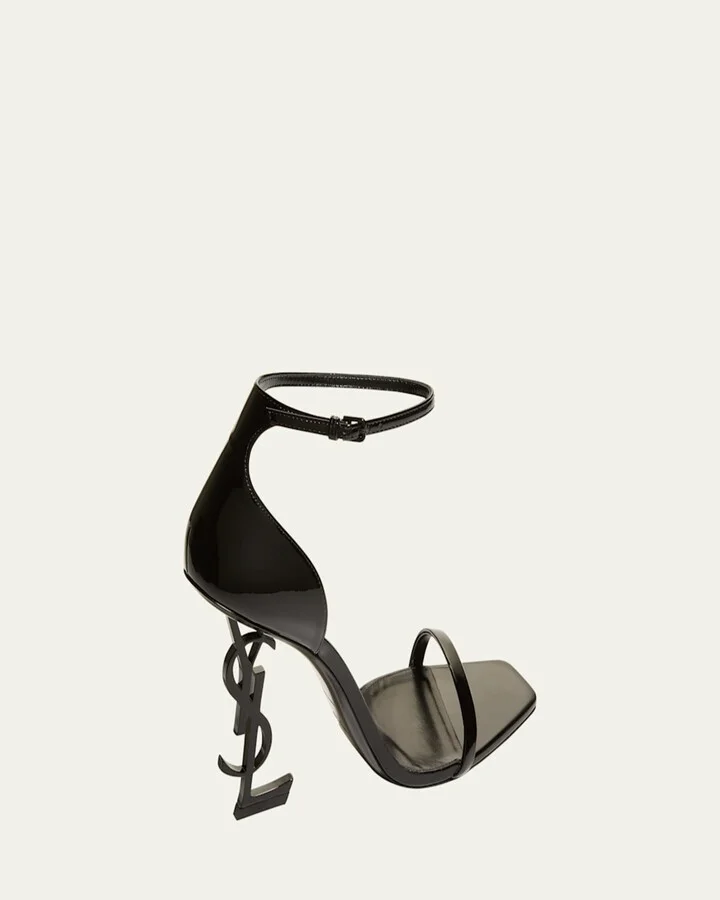 Opyum YSL Logo-Heel Sandals with Black Hardware - Image 6