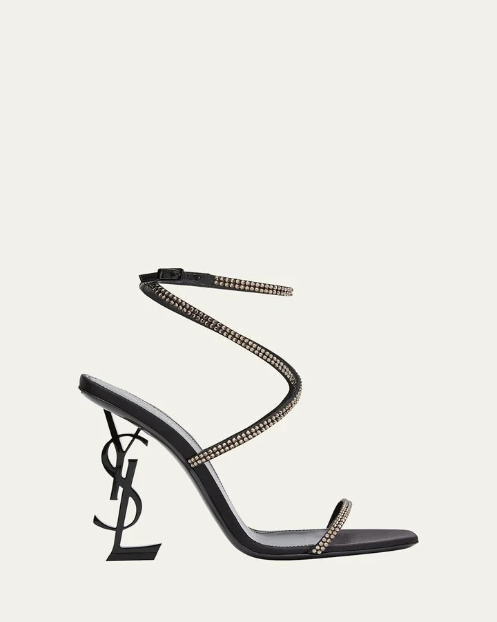 Opyum YSL Strass Ankle-Strap Sandals