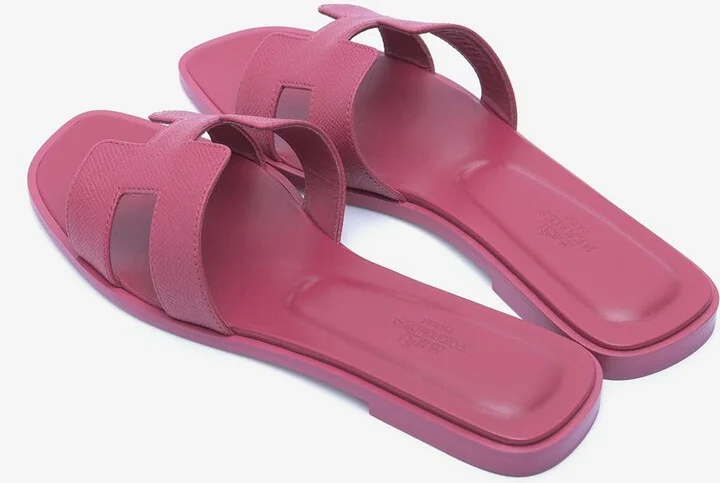 Oran H Cut-Out Sandals in Epsom Leather - Image 2