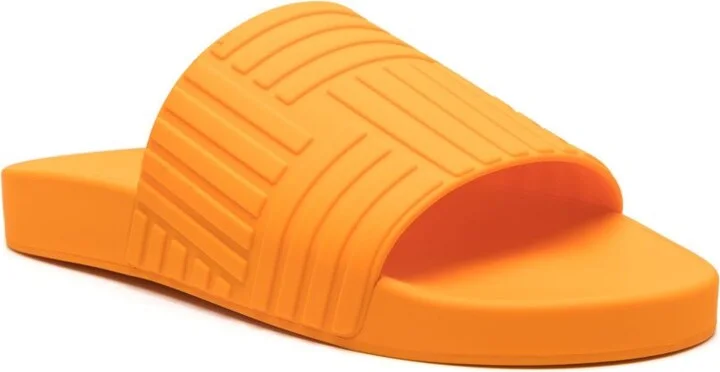 Orange Embossed Rubber Slides - Image 2