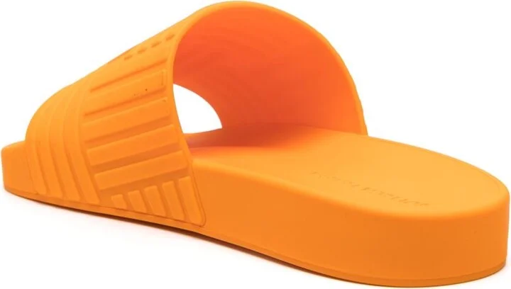 Orange Embossed Rubber Slides - Image 3