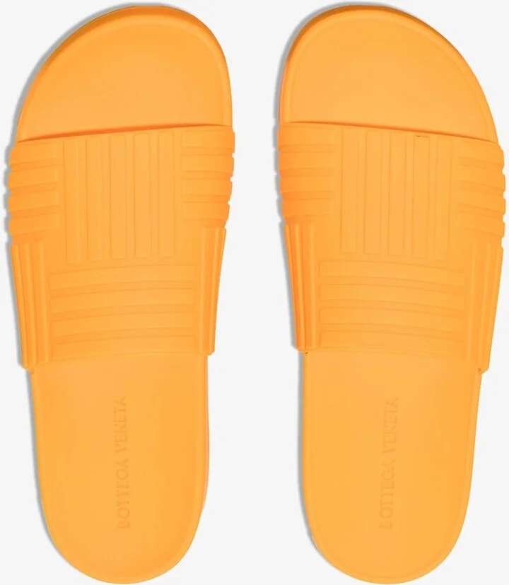 Orange Embossed Rubber Slides - Image 5