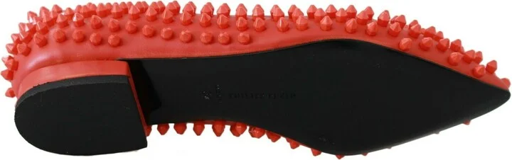Orange Leather Ballerina WHAT I DO Flats Women's Shoes - Image 3