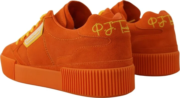 Orange Leather P.j. Tucker Sneakers Women's Shoes - Image 4