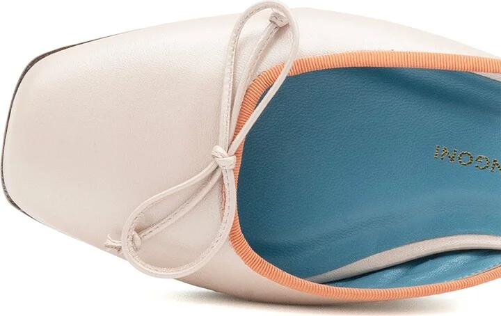 Orange / Neutrals Bellina Ct Slide Tango Pearl Lamb - Image 4