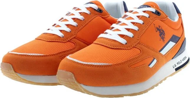 Orange Polyester Men's Sneaker - Image 2