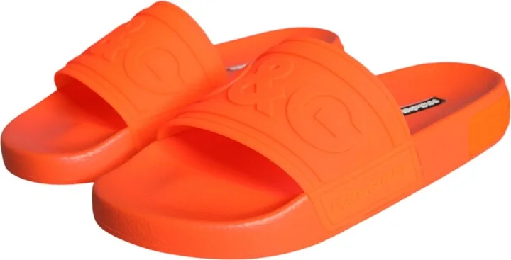 Orange Rubber Slides Sandals Beachwear Women's Shoes - Image 3