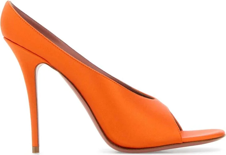 Orange Satin Anok 105 Mules