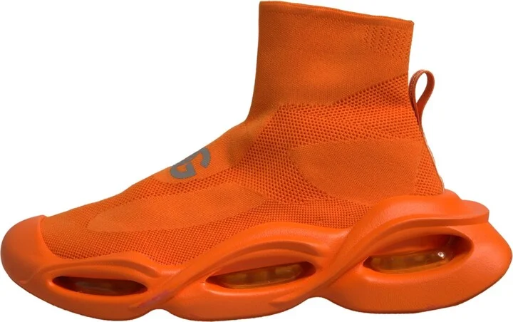 Orange Slip On Wave Socks Men Sneakers Men's Shoes (Pre-Owned) - Image 6