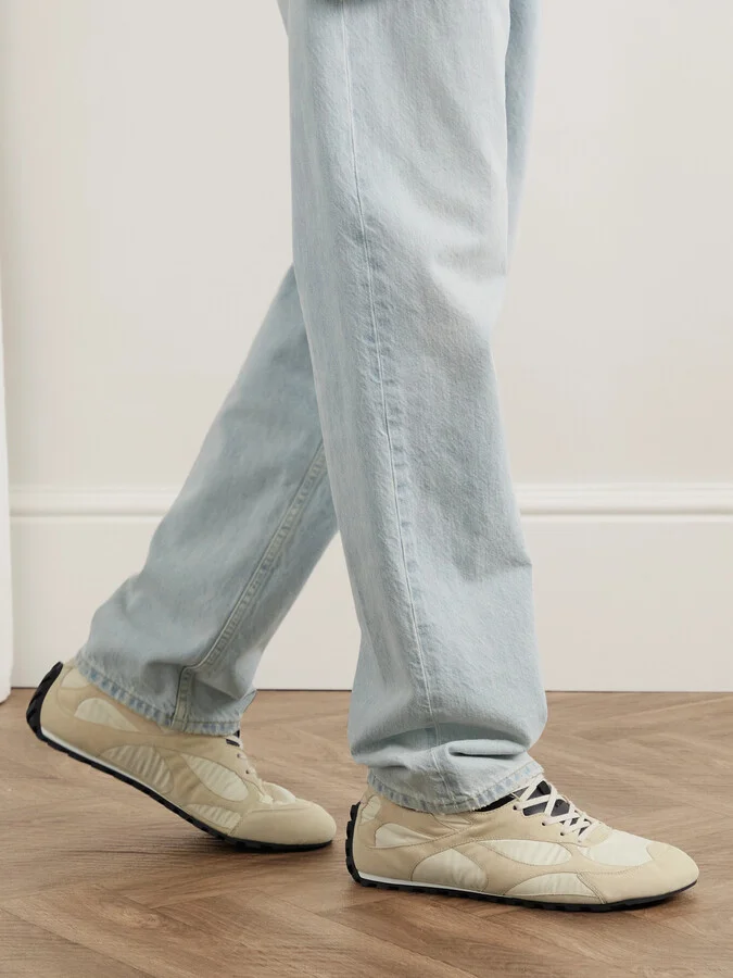 Orbit Leather and Shell-Trimmed Suede Sneakers - Image 2