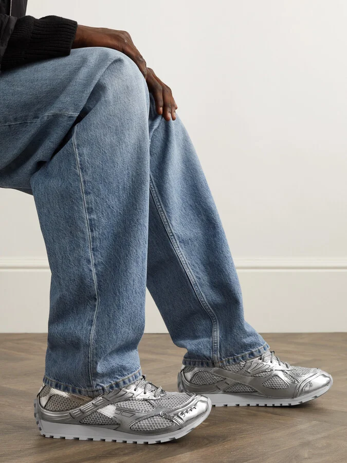 Orbit Metallic Rubber and Mesh Sneakers - Image 2