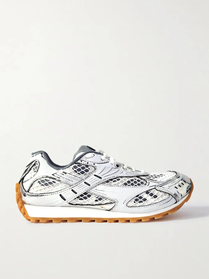 Orbit Metallic Rubber and Mesh Sneakers