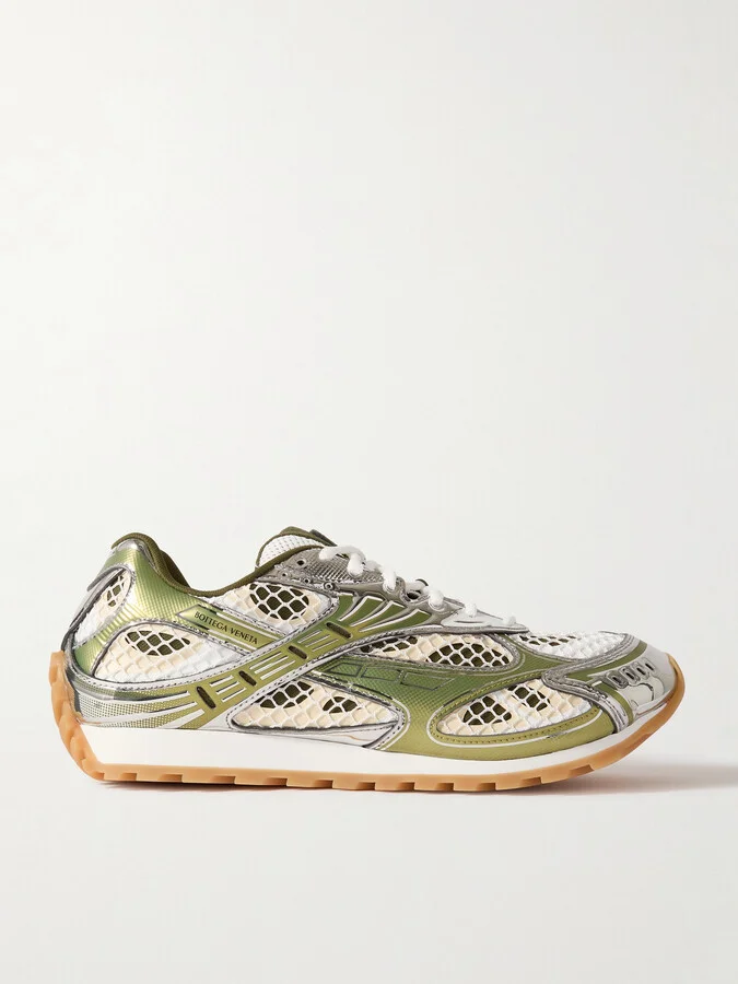 Orbit Metallic Rubber and Mesh Sneakers