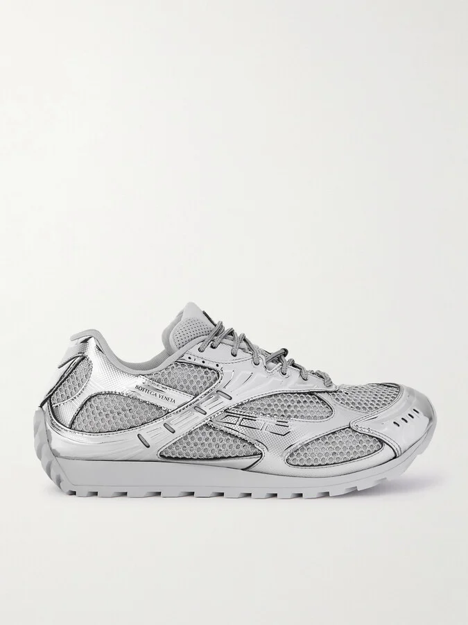 Orbit Metallic Rubber and Mesh Sneakers