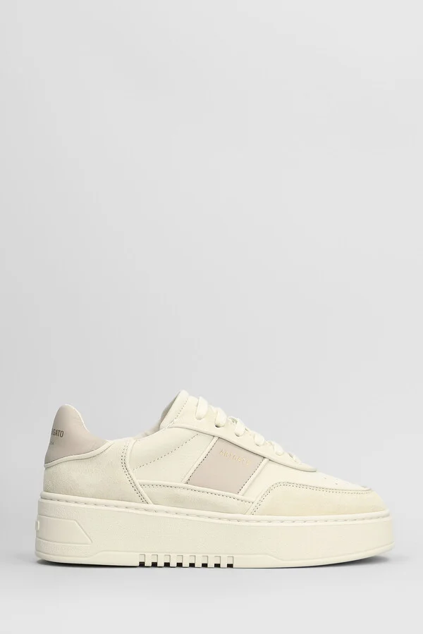 Orbit Sneakers In Beige Suede And Fabric