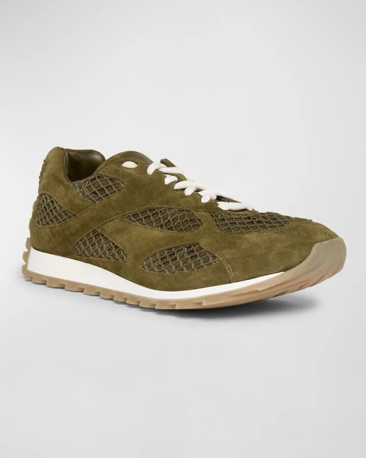 Orbit Suede Mesh Runner Sneakers - Image 2