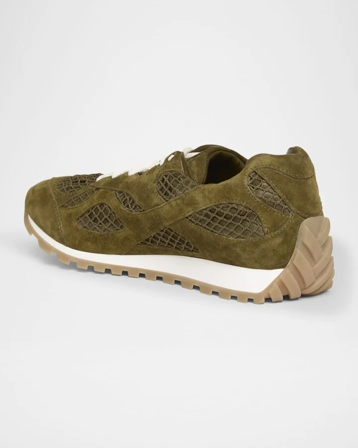 Orbit Suede Mesh Runner Sneakers - Image 3