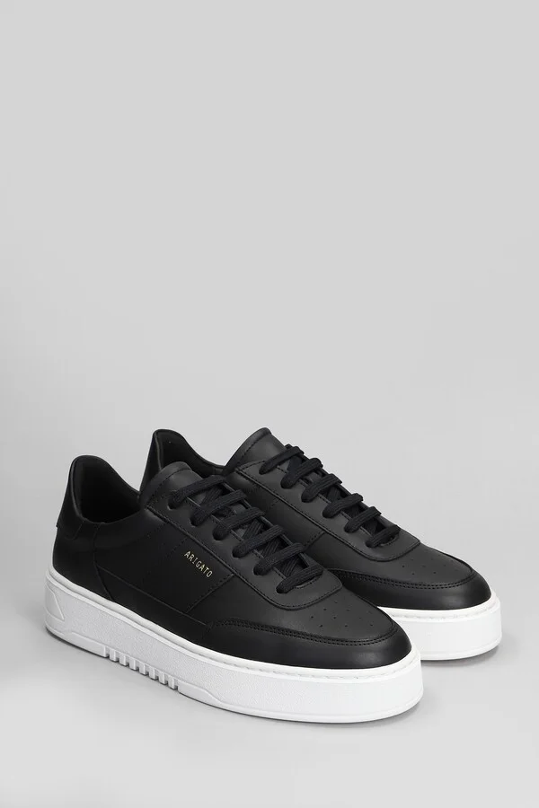 Orbit Vintage Sneakers In Black Leather - Image 2