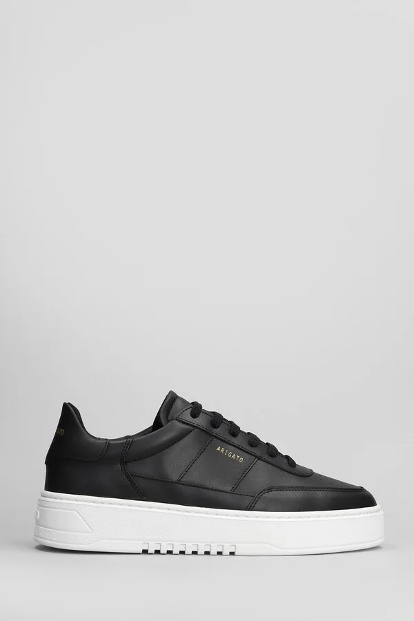 Orbit Vintage Sneakers In Black Leather