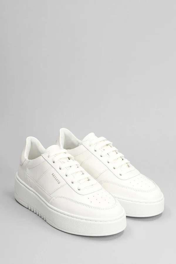 Orbit Vintage Sneakers In White Leather - Image 2