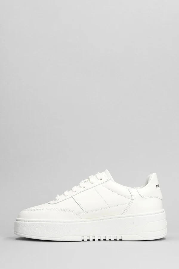 Orbit Vintage Sneakers In White Leather - Image 3