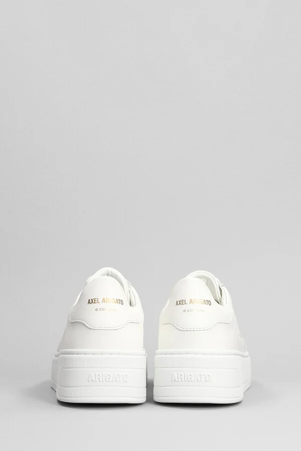 Orbit Vintage Sneakers In White Leather - Image 4