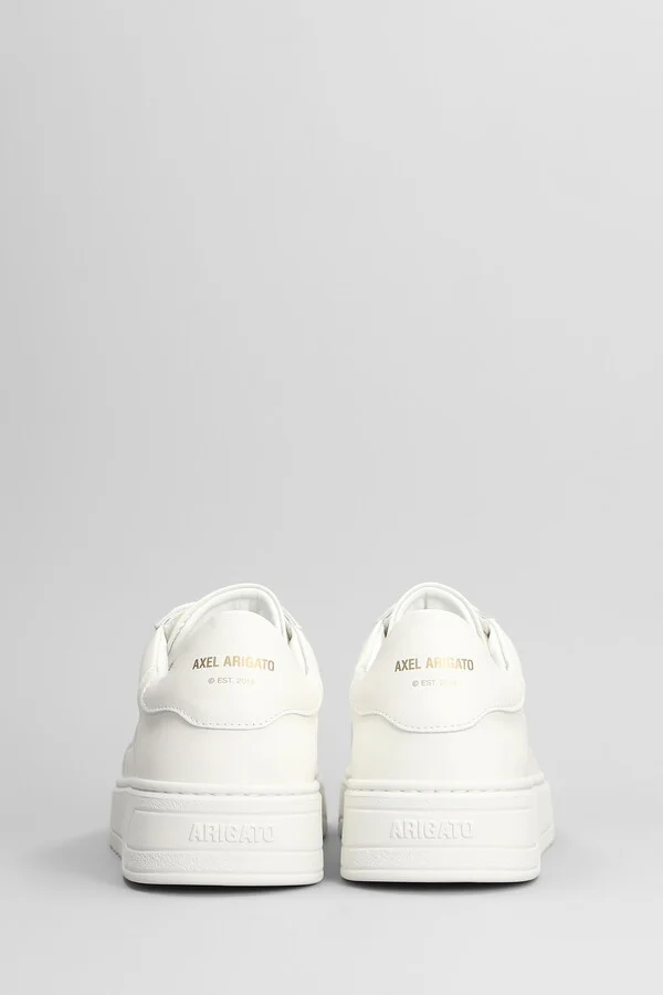 Orbit Vintage Sneakers In White Leather - Image 4