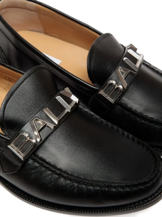 Oregon Bally-logo leather loafers - Image 5