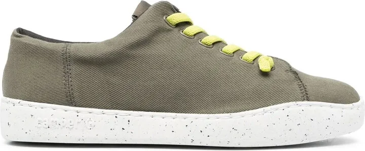 Organic-Cotton Lace-Up Sneakers